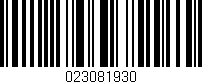 Código de barras (EAN, GTIN, SKU, ISBN): '023081930'