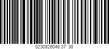 Código de barras (EAN, GTIN, SKU, ISBN): '0230928048.37/38'