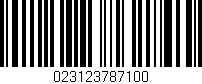 Código de barras (EAN, GTIN, SKU, ISBN): '023123787100'