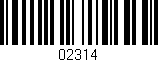 Código de barras (EAN, GTIN, SKU, ISBN): '02314'