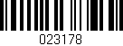Código de barras (EAN, GTIN, SKU, ISBN): '023178'