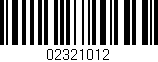 Código de barras (EAN, GTIN, SKU, ISBN): '02321012'