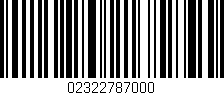 Código de barras (EAN, GTIN, SKU, ISBN): '02322787000'