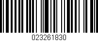 Código de barras (EAN, GTIN, SKU, ISBN): '023261830'