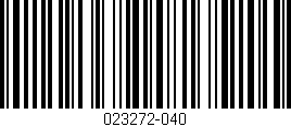 Código de barras (EAN, GTIN, SKU, ISBN): '023272-040'