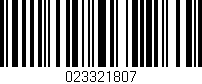 Código de barras (EAN, GTIN, SKU, ISBN): '023321807'