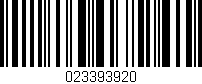 Código de barras (EAN, GTIN, SKU, ISBN): '023393920'