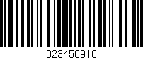 Código de barras (EAN, GTIN, SKU, ISBN): '023450910'