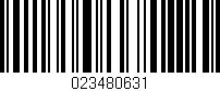 Código de barras (EAN, GTIN, SKU, ISBN): '023480631'