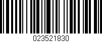 Código de barras (EAN, GTIN, SKU, ISBN): '023521830'