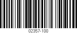 Código de barras (EAN, GTIN, SKU, ISBN): '02357-100'