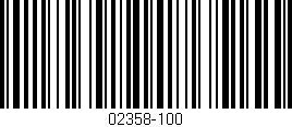Código de barras (EAN, GTIN, SKU, ISBN): '02358-100'