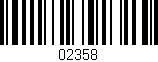 Código de barras (EAN, GTIN, SKU, ISBN): '02358'