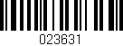 Código de barras (EAN, GTIN, SKU, ISBN): '023631'