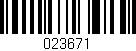 Código de barras (EAN, GTIN, SKU, ISBN): '023671'
