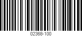 Código de barras (EAN, GTIN, SKU, ISBN): '02368-100'