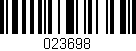 Código de barras (EAN, GTIN, SKU, ISBN): '023698'