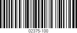 Código de barras (EAN, GTIN, SKU, ISBN): '02375-100'