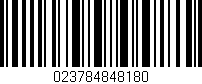 Código de barras (EAN, GTIN, SKU, ISBN): '023784848180'
