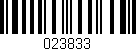 Código de barras (EAN, GTIN, SKU, ISBN): '023833'