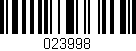 Código de barras (EAN, GTIN, SKU, ISBN): '023998'