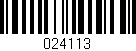 Código de barras (EAN, GTIN, SKU, ISBN): '024113'