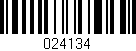 Código de barras (EAN, GTIN, SKU, ISBN): '024134'