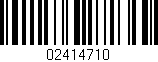 Código de barras (EAN, GTIN, SKU, ISBN): '02414710'