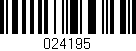 Código de barras (EAN, GTIN, SKU, ISBN): '024195'