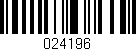 Código de barras (EAN, GTIN, SKU, ISBN): '024196'