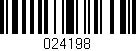 Código de barras (EAN, GTIN, SKU, ISBN): '024198'