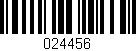 Código de barras (EAN, GTIN, SKU, ISBN): '024456'