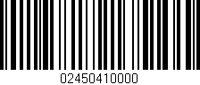 Código de barras (EAN, GTIN, SKU, ISBN): '02450410000'