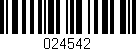 Código de barras (EAN, GTIN, SKU, ISBN): '024542'