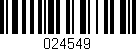 Código de barras (EAN, GTIN, SKU, ISBN): '024549'