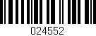 Código de barras (EAN, GTIN, SKU, ISBN): '024552'