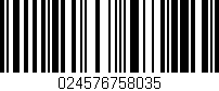 Código de barras (EAN, GTIN, SKU, ISBN): '024576758035'