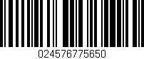 Código de barras (EAN, GTIN, SKU, ISBN): '024576775650'