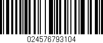 Código de barras (EAN, GTIN, SKU, ISBN): '024576793104'