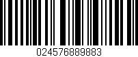 Código de barras (EAN, GTIN, SKU, ISBN): '024576889883'