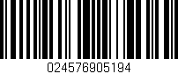 Código de barras (EAN, GTIN, SKU, ISBN): '024576905194'