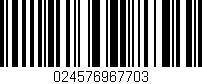 Código de barras (EAN, GTIN, SKU, ISBN): '024576967703'