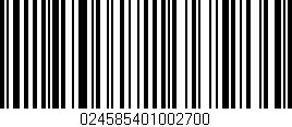 Código de barras (EAN, GTIN, SKU, ISBN): '024585401002700'