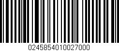 Código de barras (EAN, GTIN, SKU, ISBN): '0245854010027000'