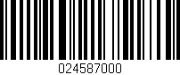 Código de barras (EAN, GTIN, SKU, ISBN): '024587000'
