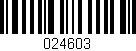 Código de barras (EAN, GTIN, SKU, ISBN): '024603'