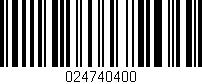 Código de barras (EAN, GTIN, SKU, ISBN): '024740400'