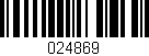 Código de barras (EAN, GTIN, SKU, ISBN): '024869'