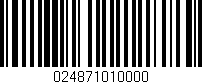 Código de barras (EAN, GTIN, SKU, ISBN): '024871010000'