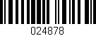 Código de barras (EAN, GTIN, SKU, ISBN): '024878'